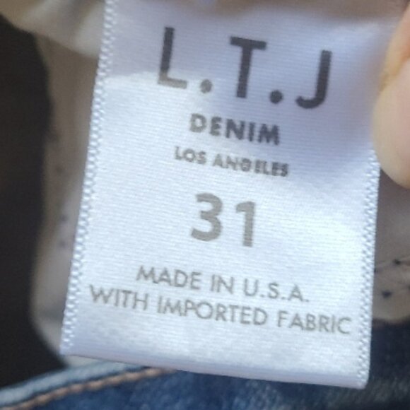 LTJ LETTERS TO JULIET ANTHRO BELLA HIGH-RISE FLARE JEAN RAW HEM STRETCH DENIM 31 - Picture 8 of 9